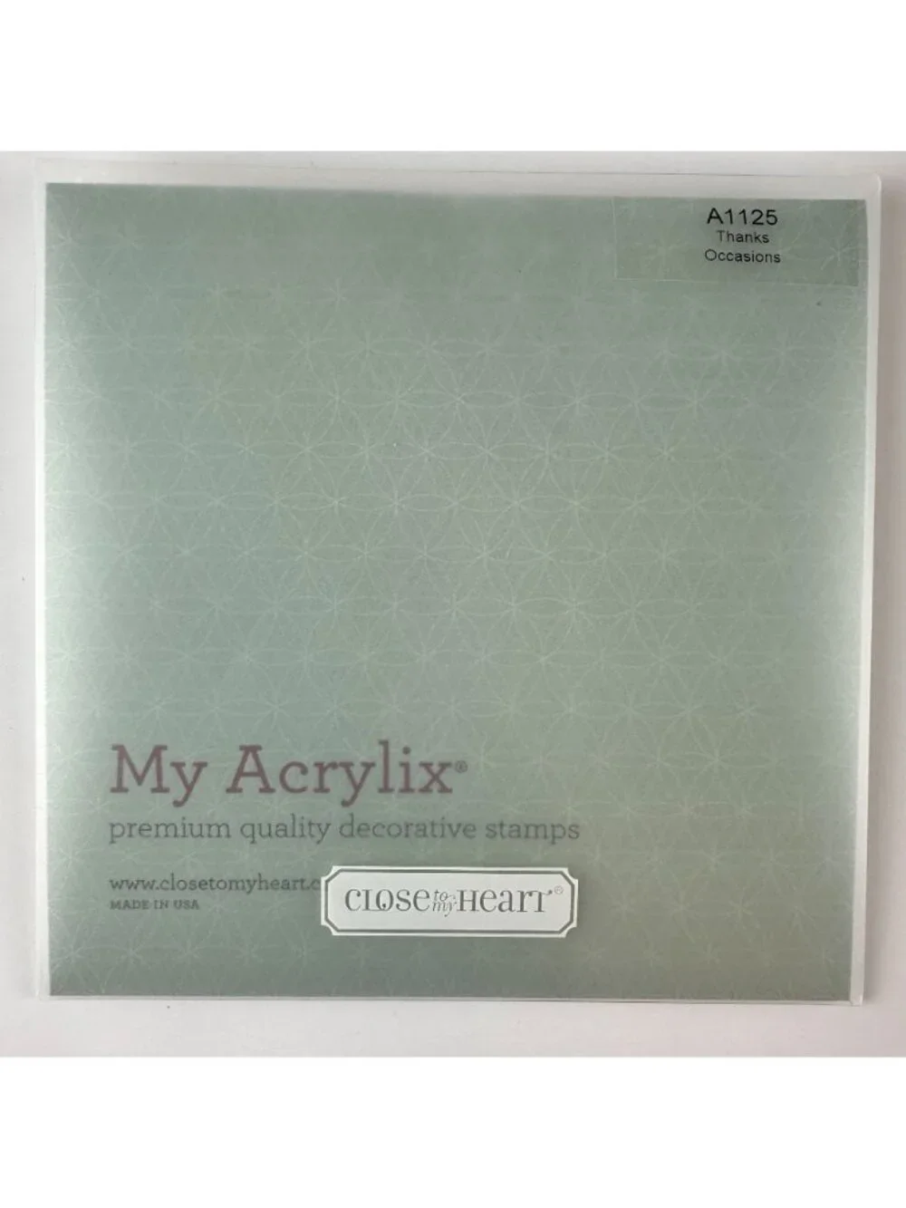 My Acrylix Thanks Decorative Stamp